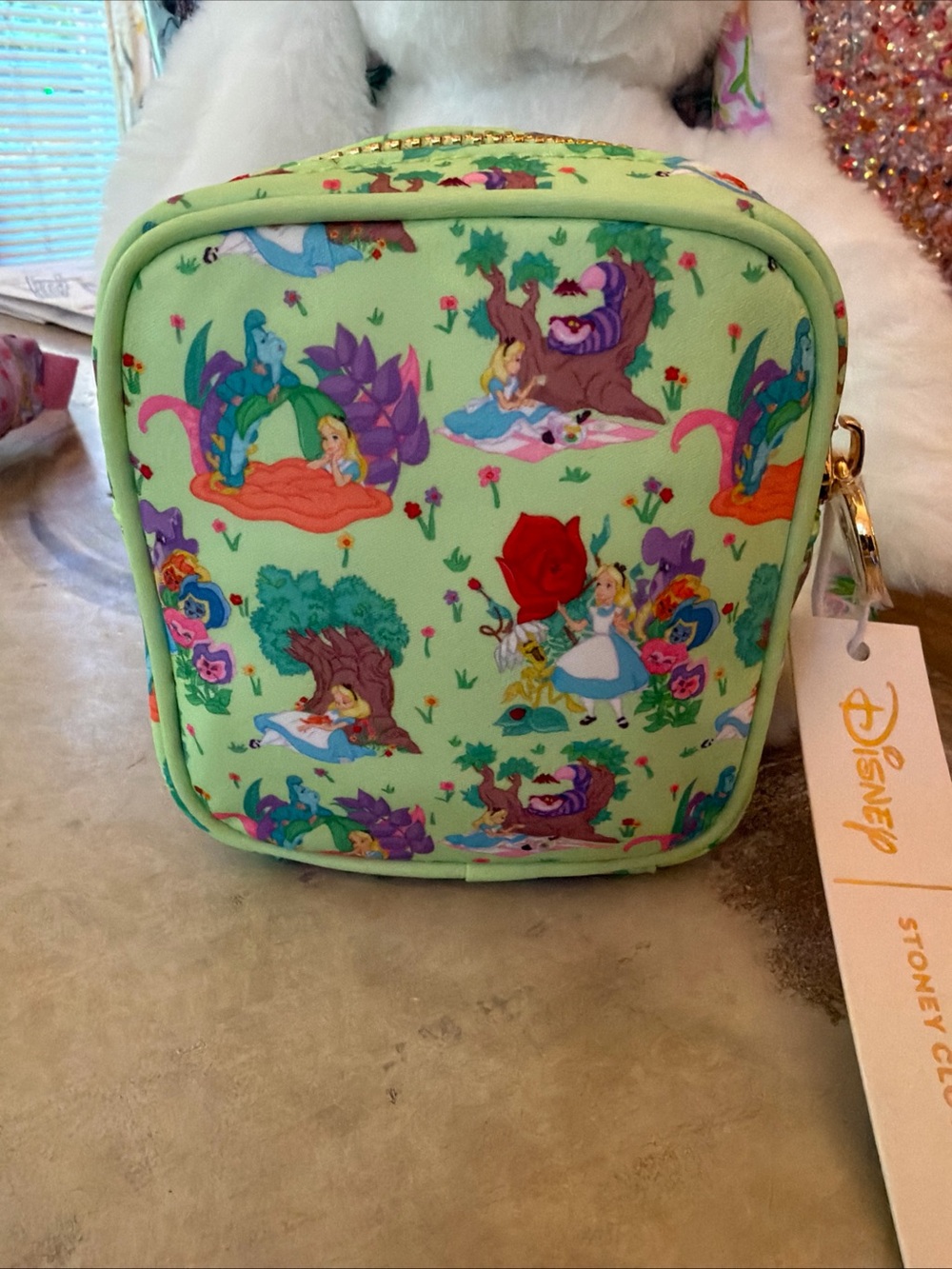 Stoney Clover x Disney Alice in Wonderland Mini Pouch Cheshire Cat Caterpillar - Picture 5 of 7